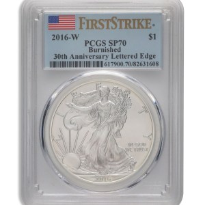 2016-W Burnished Silver Eagle PCGS SP70 FS