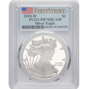 2018-W Proof Silver Eagle PCGS PR70 First Strike