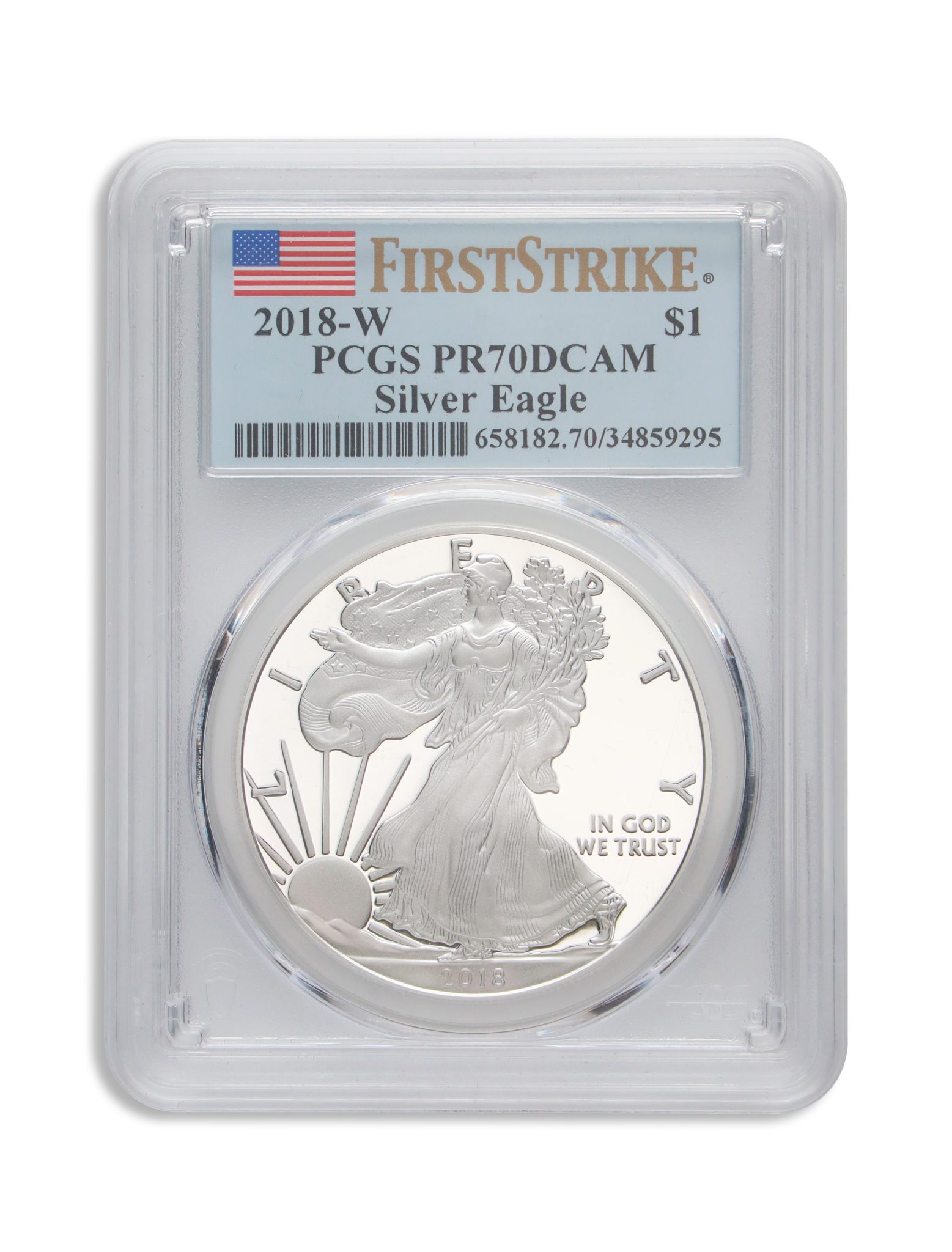 2018-W Proof Silver Eagle PCGS PR70 First Strike