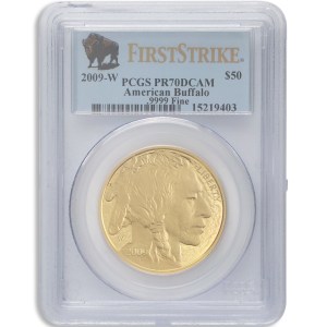 2009-W $50 Proof Gold Buffalo PCGS PR70 First Strike