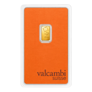 1/2 gram Gold Bar - Valcambi (Carded)