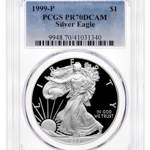 1999-P Proof Silver Eagle PCGS PR70