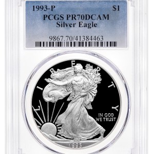 1993-P Proof Silver Eagle PCGS PR70