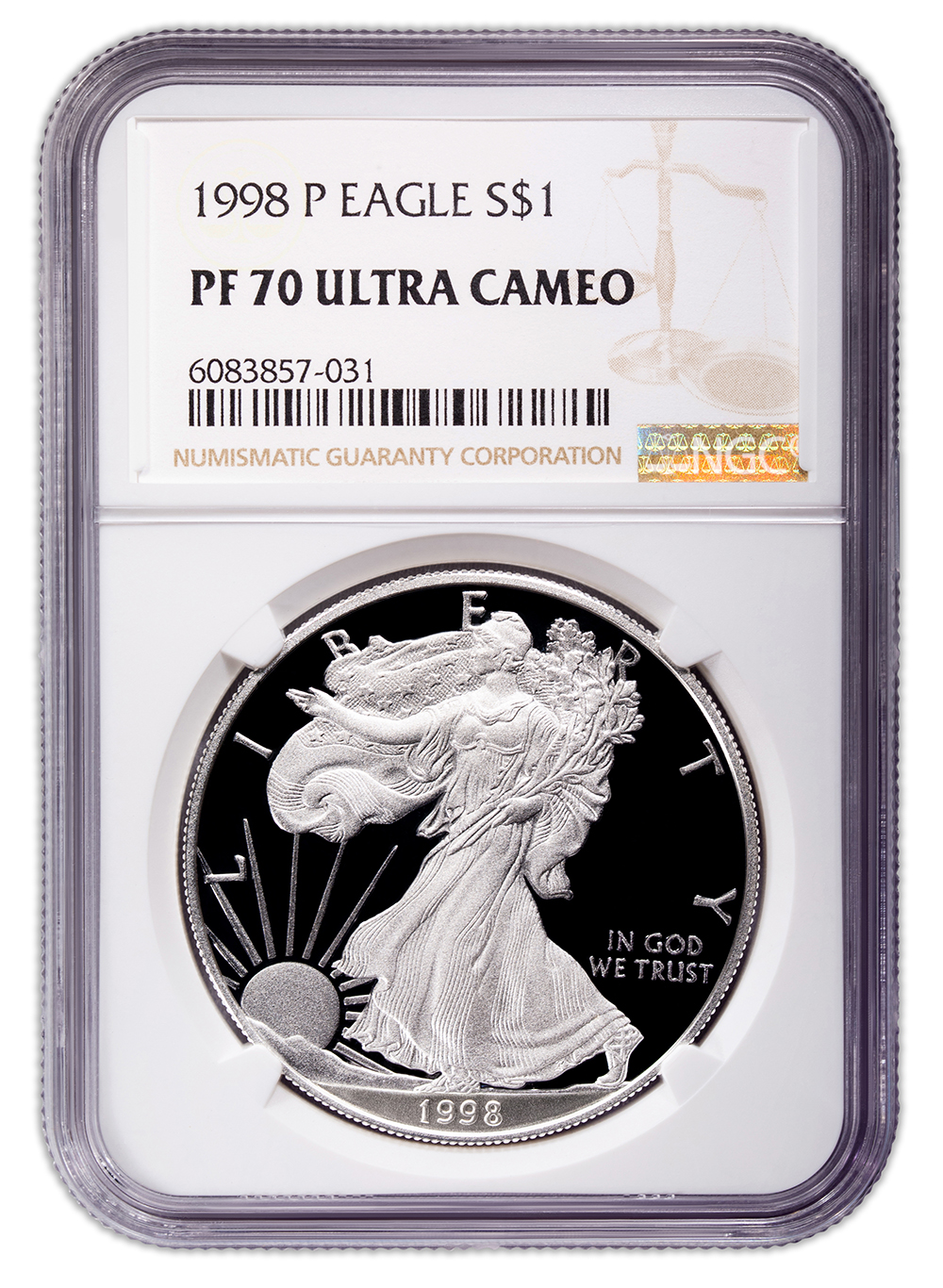 1998-P Proof Silver Eagle NGC PF70