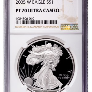2005-W Proof Silver Eagle NGC PF70