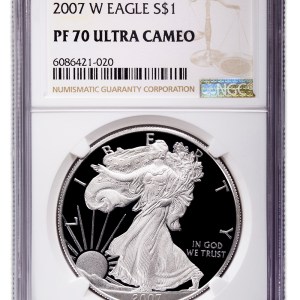 2007-W Proof Silver Eagle NGC PF70