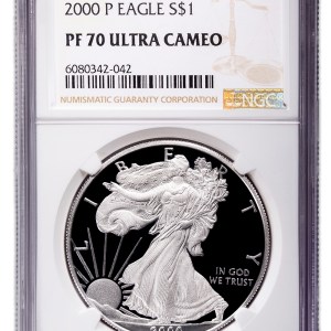 2000-P Proof Silver Eagle NGC PF70