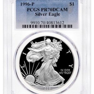 1996-P Proof Silver Eagle PCGS PR70