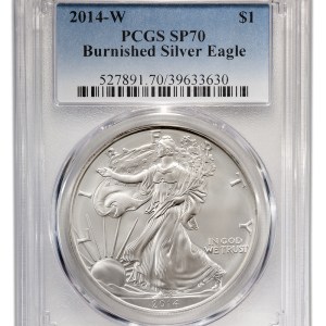 2014-W Burnished Silver Eagle PCGS SP70