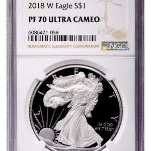 2018-W Proof Silver Eagle NGC PF70