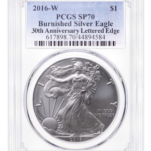 2016-W Burnished Silver Eagle PCGS SP70