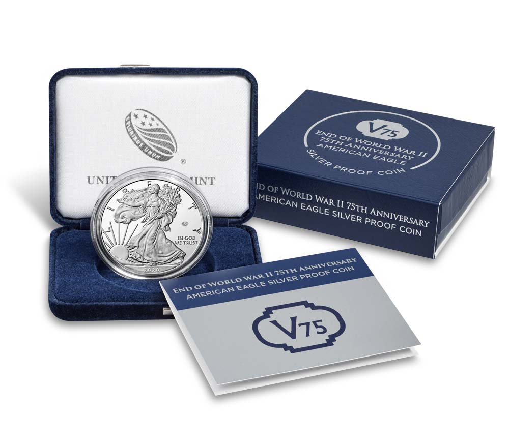 2020-W Proof Silver Eagle V75 Privy with Box & COA - Image 3